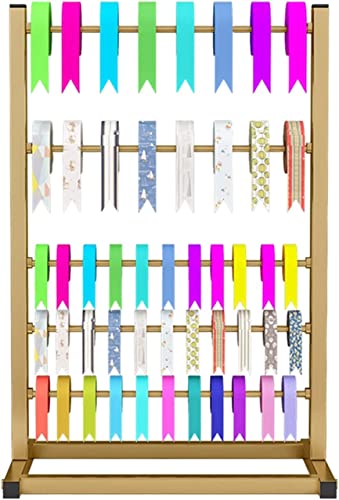 Présentoir pour rouleaux de rubans et support de rangement en métal pour fleuriste