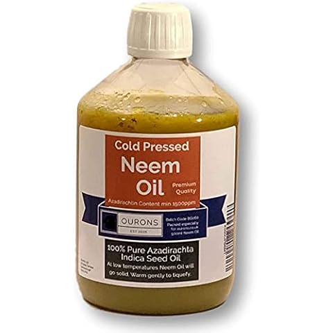 Neem Oil - 500ml Pure Cold Pressed Premium Seed Oil From India Cover
