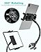 Dosvsi Spin Bike Tablet Holder - Metal Gooseneck Treadmill Tablet Mount, Anti-Shake Elliptical Handlebar Clamp for iPad Pro 13 12.9 Mini Air, Tab, Z Fold, 4-13