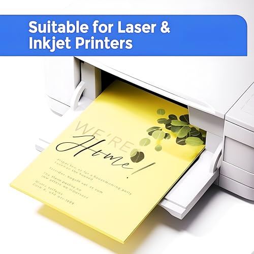 Image of A4 Premium Royal Yellow Paper - 80 GSM Ultra Smooth Finish | Double Side Printable Colored Sheets For Invoicing, Office, Craft, Letterhead & Projects | Pack of 100 Sheets (Royal Yellow)