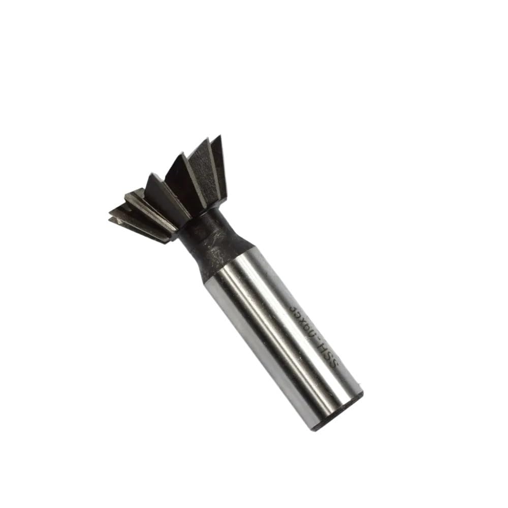 Fresa de Cola de Milano HSS, vástago Recto de 10-60mm, Fresa de Extremo CNC, Fresa de Extremo, 45/55/60 Grados, 1 ud. (Size : 1pc 45x60Degrees)