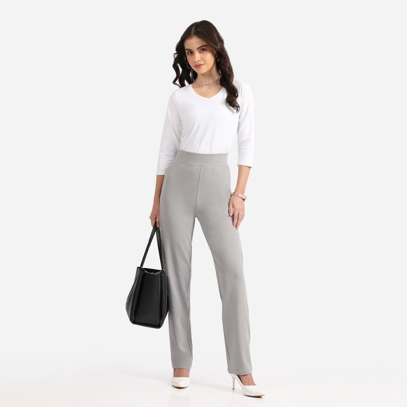 Image of BlissClub Women's Straight Fit Mid Rise Pants