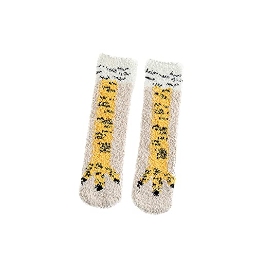 SDER Chaussettes Hiver Femmes Chaussettes Tube En Polaire Corail éPaississement Mignon à La Maison Chaussettes Sommeil Serviette Sol Chaussettes à Tricoter Pieds Poulet Chaussettes Chaudes Pas Chères Cover
