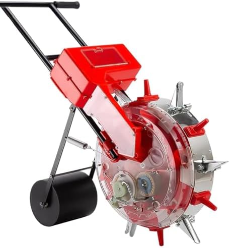 Hand Push Drum Seeder, Precision Seeder and Fertilizer Spreader, Multi-Purpose Seeding Tool for Garden and Lawn