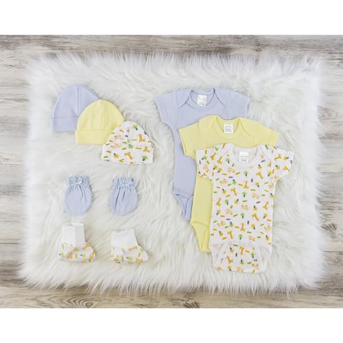 Bambini LS-0614NB Layette Baby Clothes Set Blue & Yellow - Newborn - Pack of 3