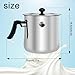 1.5L Milchtopf mit Deckel, Simmertopf mit Pfeife, Puddingtopf aus Edelstahl, Milchtopf Doppelwandig für Gas, Elektro und Induktion