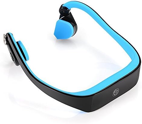 PowerRider Bone Conduction Headset Sweatproof Wireless Bluetooth Earphone Outdoor Sports Headphone Hands-Free with Mic(Blue)