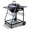 Sns grills masterkettle charcoal grill and smoker with patented slow n sear deluxe insert easyspin grate for two zone cooking and integrated table low n slow smoking and bbqing black 22 inch  urban country home decor