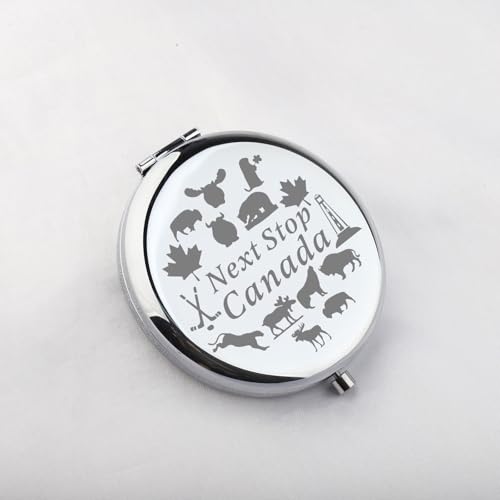 Espejo de maquillaje de viaje redondo WUSUANED Canadá miniatura 3