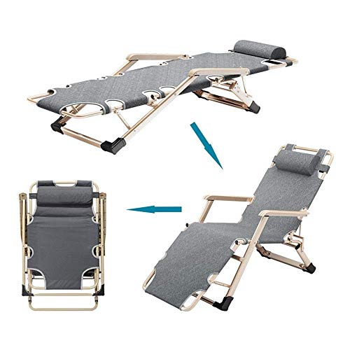 Chaise robuste de jardin pliable et inclinable extra large