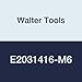 Walter Tools E2031416-M6 Paradur HSS Machine Tap, TICN Finish, 6 mm Shank Diameter, 1 mm Thread Length, 15 mm Cutting Length, 80 mm Overall Length, M6 Cutting Diameter
