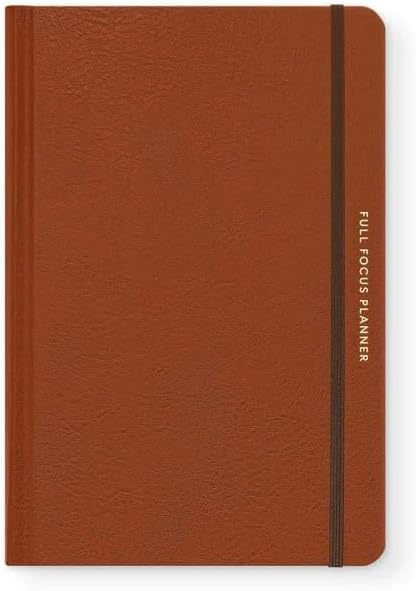 Full Focus Leather Planner (Saddle Vegan)