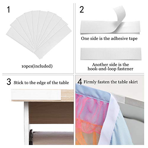 Rainbow Tutu Table Skirt Unicorn Ruffle Table Skirt for Unicorn Party Baby Shower Birthday Party Pastel Table Skirt for Rectangle Table 9ft - Thumbnail 4