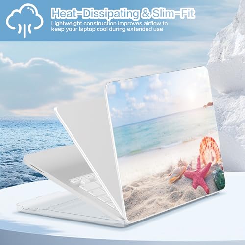 Carcasa MacBook Neo 13 2026 A3404 rígida transparente playa con adaptador USB C 5