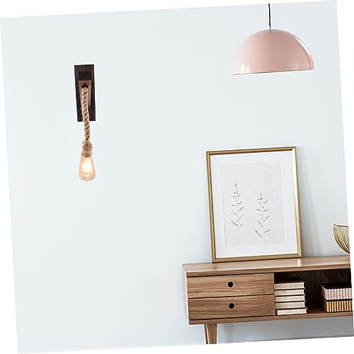 Lámpara de pared de cáñamo estilo retro vintage iluminación comedor 7