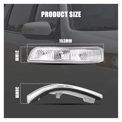 Luz LED espejo retrovisor Kia Sorento intermitente derecho de alta durabilidad 4
