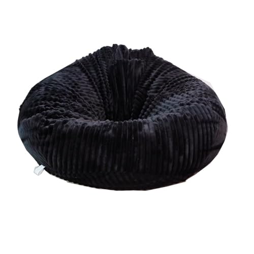 Soft Bean Bag Chair Cover No filler Sofa Cover Storage Bean Bag Cover Organizing Children Plush Toys (Black 4 feet-43.3*43.3*27.6)