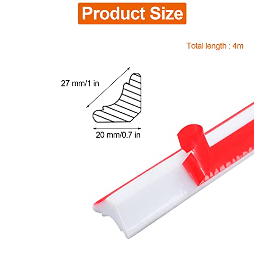 Flexible Deckenleisten Selbstklebend TPE Dreieck, 27x20mm Weiß Deckenleisten für Boden 4m, Zierleiste Selbstklebend, für Deckenkanten, Wandkanten, Schrankkanten, Eckendekor, Arbeitsplatten