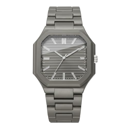 Image of Shocknshop Minimalist Creative Square Analog Casual Plastic Chain Strap Wrist Watch for Men Boys -WCH382
