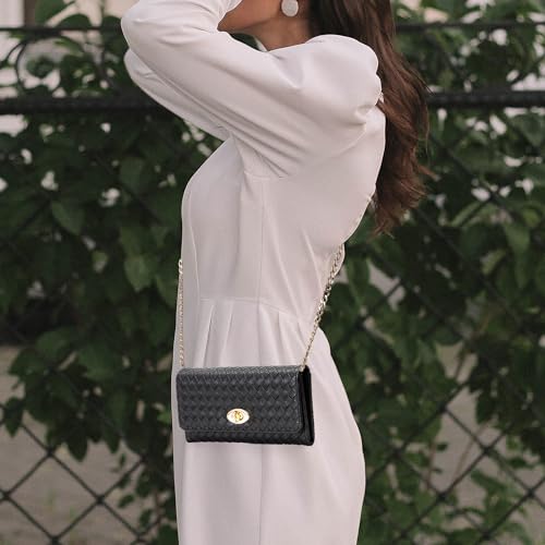 Image of U+U Small Crossbody Bags for Women, Cell Phone Purse Mini Clutch Bag with Removable Chain, Card Slots - Lightweight Purse