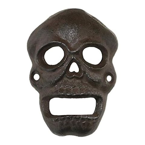 1 Flaschenöffner Skull Totenkopf Eisen Wand Bieröffner Kapselheber Hebamme Cover