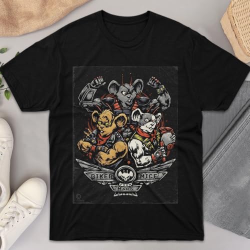T-Shirt Biker Event Mice Gift for Men from Short Mars Sleeve Family Novelty Friend Big Girl Women Unisex Multicoloured2