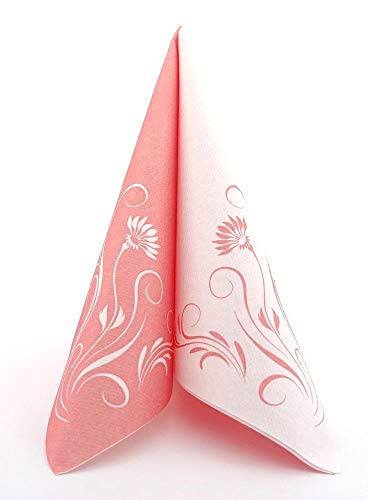 APARTina 50 Servietten 40x40 cm stoffähnlich Airlaid - Elegantia koralle Cover