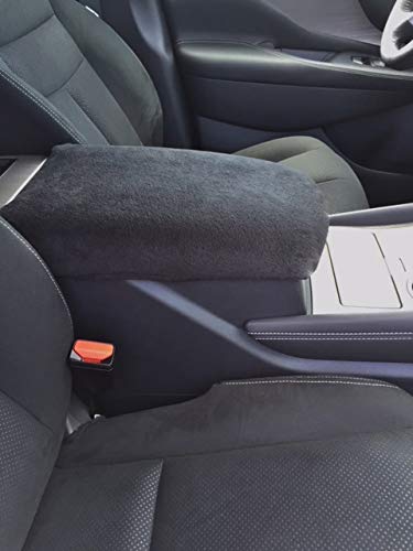 Car Console Covers Plus Made In Usa Designed For Nissan Murano 2016-2023 Fleece Center Armrest Cover Protector Black #TOP1
