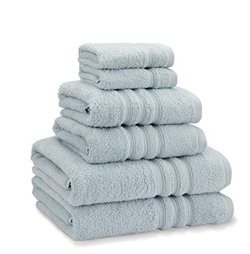 Catherine Lansfield Zero Twist Cotton 6 Piece Towel Bale Set Duck egg Blue