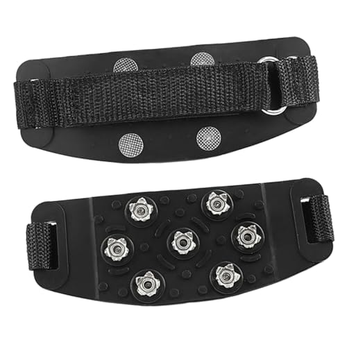 ARTSEWPLY 1pair Crampon Spike Ice Grippers for Shoes Lightweight Non- Traction Cleats for Hiking Climbing and Activities Portable and Easy to Install for Outdoor Enthusiasts and Workers