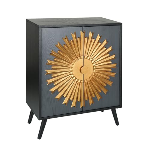 Savonnerie Sideboard Buffet Cabinet with Doors and Shelves for Entryway, Living Room and Bedroom, 16.5" D x 31.5" W x 38.5" H