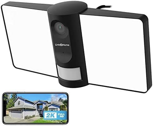 2K 4MP Security Floodlight Camera Outdoor, Link2Home 2.4G Wireles...