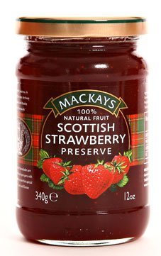 MACKAYS 100% Natural Fruit Scottish Strawberry Preserve 340g / 11.99 oz. by Mackays