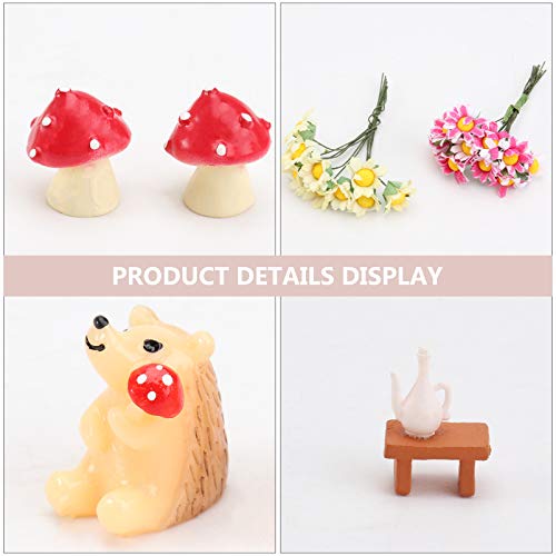 YARNOW 99 peças de acessórios de jardim Zen, miniaturas de jardim de fadas, decoração de caixa de ar