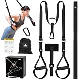 Flintronic Sling Trainer Set für EIN Ganzkörpertraining, Schlingentrainer, Schlingentrainer für Zuhaus, Schwarz