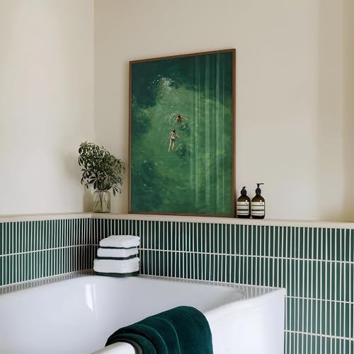 Affiche sur toile paysage vert déco minimaliste - 3