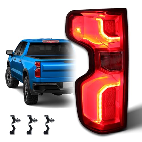 Ussbaye LED Tail Light Compatible with 2019-2026 Chevy Silverado 1500 RST/LT Trail Boss/LTZ/High Country/ZR2&2020-2023 2500HD/3500HD High Country/LTZ Replace# GM2800311 84678149 （ Left Driver Side ）
