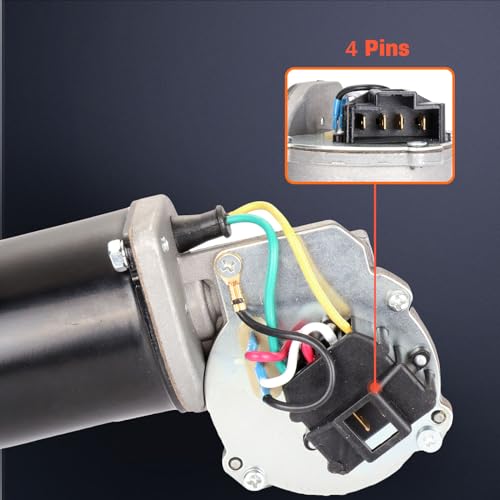 Image of cciyu Front Windshield Wiper Motor Compatible for Dodge Ram 1500 2500 3500 1994-1996,1991-1992 Premier,1990-1993 for Chrysler New Yorker ; Front for Replace OE 85-387