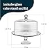 Libbey Selene Glass Cake Stand with Dome Lid, Elegant Curved Footed, Covered Cake Stand, Versatile Serving Dish for Variety of Desserts and More