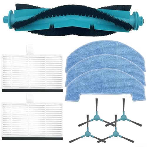 Vasiumic Reinigungsroboter liefert Vakuumfilter Roboter Vakuum Ersatzteile Kit Seitenbürsten Filter Mop Tücher Kompatibles Zubehör (A)