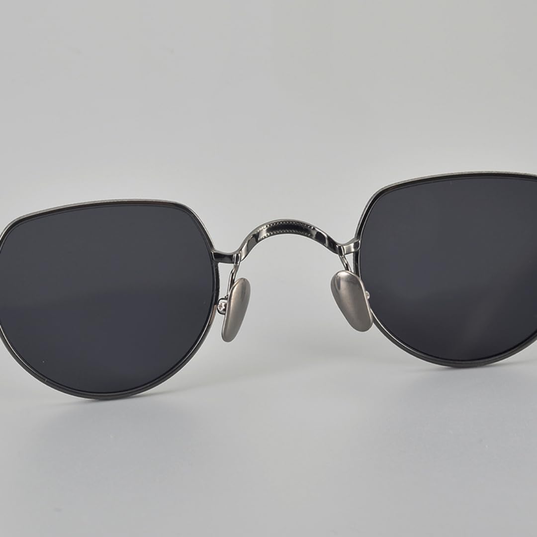 Lekkie retro wielokątne modne okulary przeciwsłoneczne tytanowe moda na zewnątrz Uv400