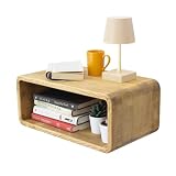 Picture of WOODCHES Floating Nightstand Wooden, Bedside Table, Nightstand Shelf, Handmade, Wall Mounted Bedside Shelf, Minimalist and Unique Style (Cape Town)