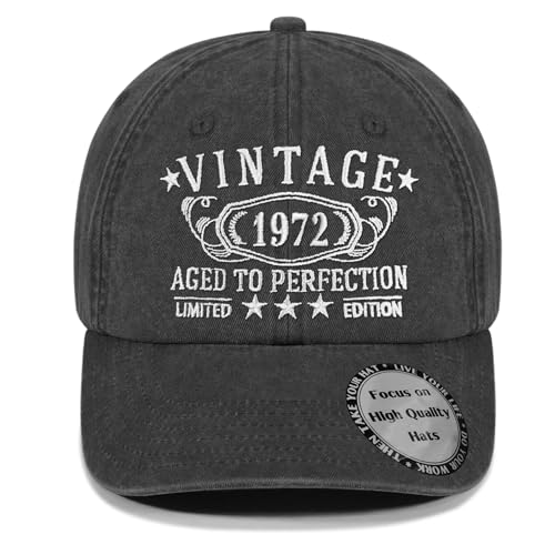 54th Birthday Gifts for Men Women,1972 for 54 Year Old Woman Man Vintage Hat,Parents Turing 54th