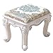 ZHIQ Sgabello da Toeletta, Piano Sgabello Sedia Ricoprata Panca Imbottita Sedia da Trucco Sedia da Pianoforte Barocca Bianca