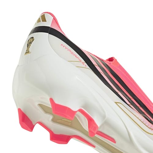 adidas Unisex F50 Hyperfast League Laceless Firm Ground Soccer Cleats Solar Turbo/Core Black/Gold Metallic Men 9.5 Medium Women 10.5 Medium by adidas - Used condition - Image 6