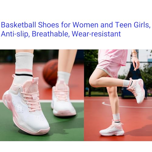 Image of Beita Basketball Shoes for Women Fashion Sneakers Sport Shoes Anti Slip Breathable Tennis Shoes Volleyball Shoes Pickleball Shoes Running Shoes Rubber Sole Indoor Outdoor Court Light Weight Wide