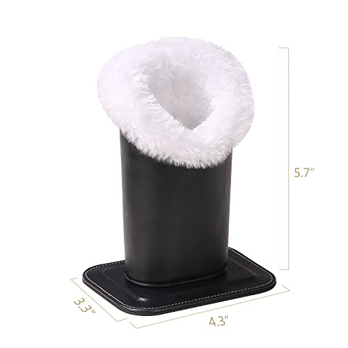 Moko Eyeglasses Holder, Modern Velvet Plush Lined Pu Leather Household Magnetic Holder Protective [Anti-Scratch] [Dustproof] Stand Case For Eyeglass And Sunglasses, Black #TOP4