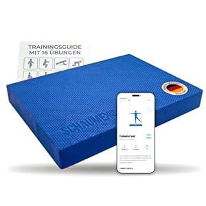 SCHAUMEX® Balance Pad Made in Germany – Profi Gleichgewichtskissen für Fitness, Yoga & Physiotherapie – rutschfeste Hexagon-Struktur – Stabilitätstraining & Reha – inkl. 16 Übungen – 40×34×5 cm