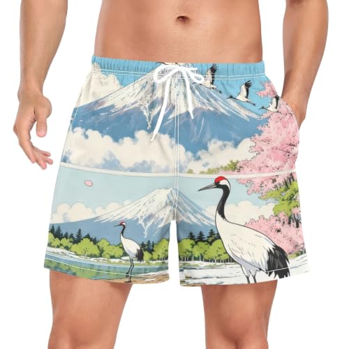 Pantalones cortos de playa de secado rápido con diseño de Mount Fuji