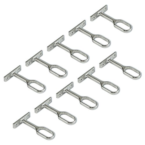 Supports Tringle à Vêtements 25 Mm Lot De 4 - Alliage De Zinc Argenté, Avec Vis Et Chevilles, Pour Armoire Ou Salle De Bain